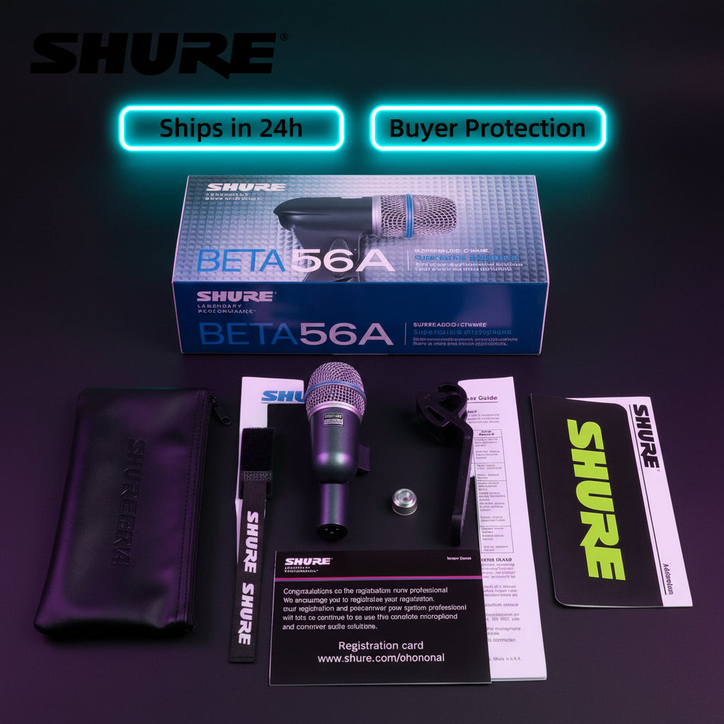 Shure BETA 56A Original Microphone pour batterie tom/caisse claire