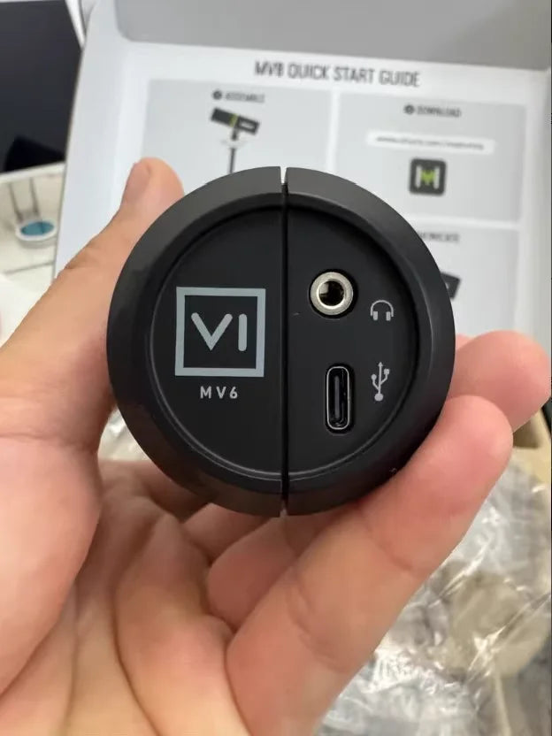 Shure MV6 – Microphone USB Dynamique Professionnel pour Gaming, Streaming & Studio