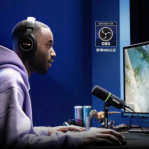 Shure MV6 – Microphone USB Dynamique Professionnel pour Gaming, Streaming & Studio